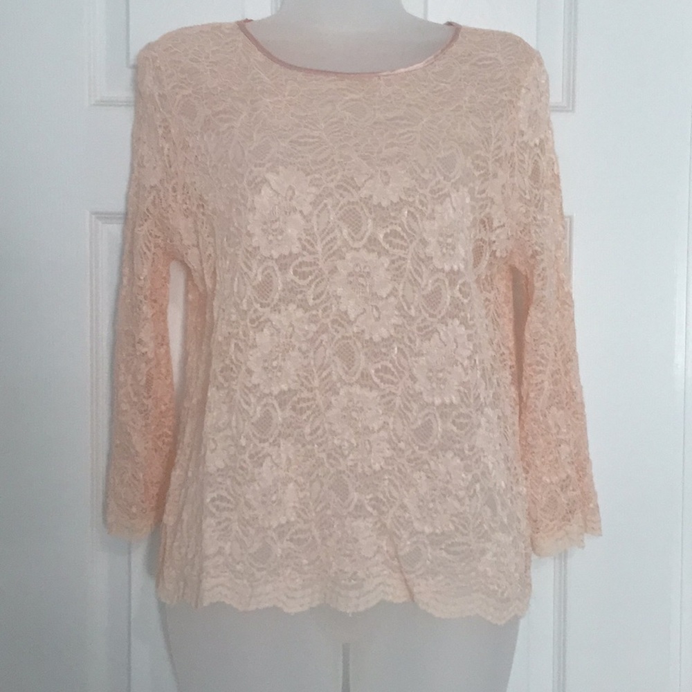 Light Peach lace blouse